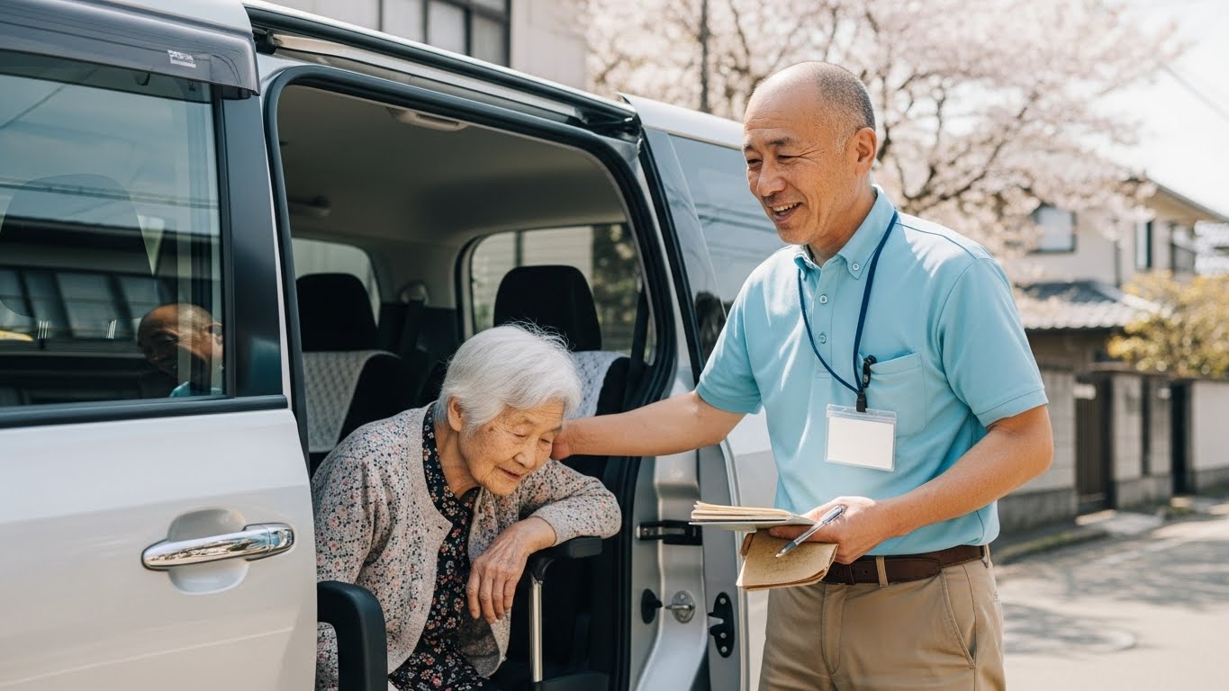 介護経験を活かして活躍する50代のベテラン男性ドライバー