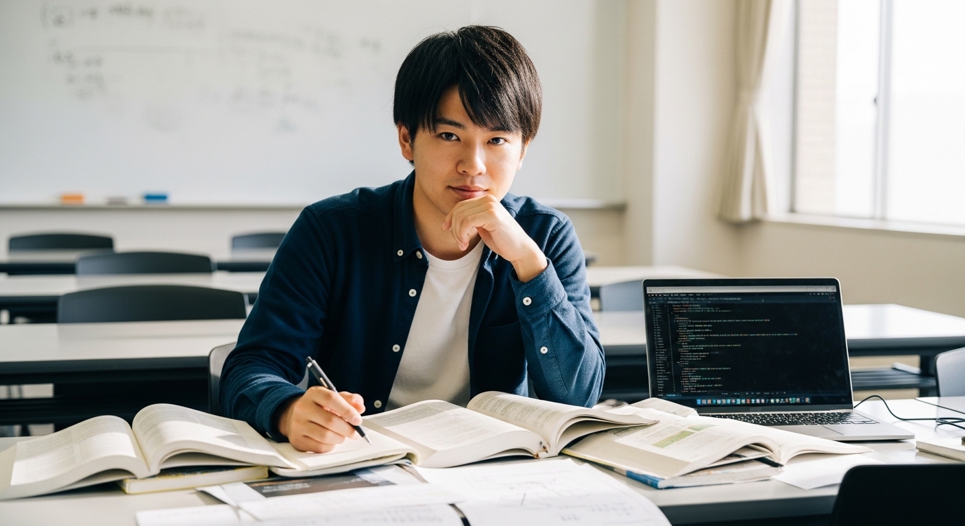 大学で学んだ工学やプログラミングの知識を活かそうとする日本人理系学生