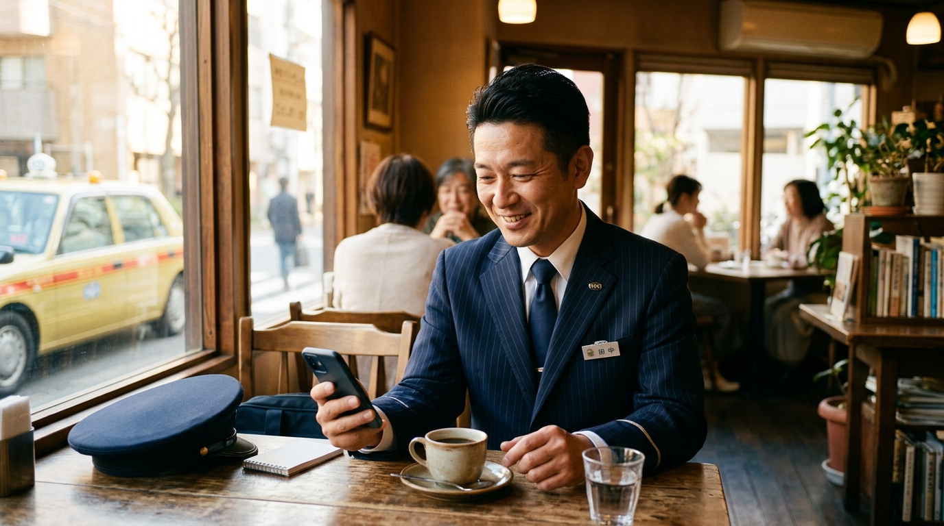 自分のライフスタイルに合わせて働き方を選ぶタクシードライバー