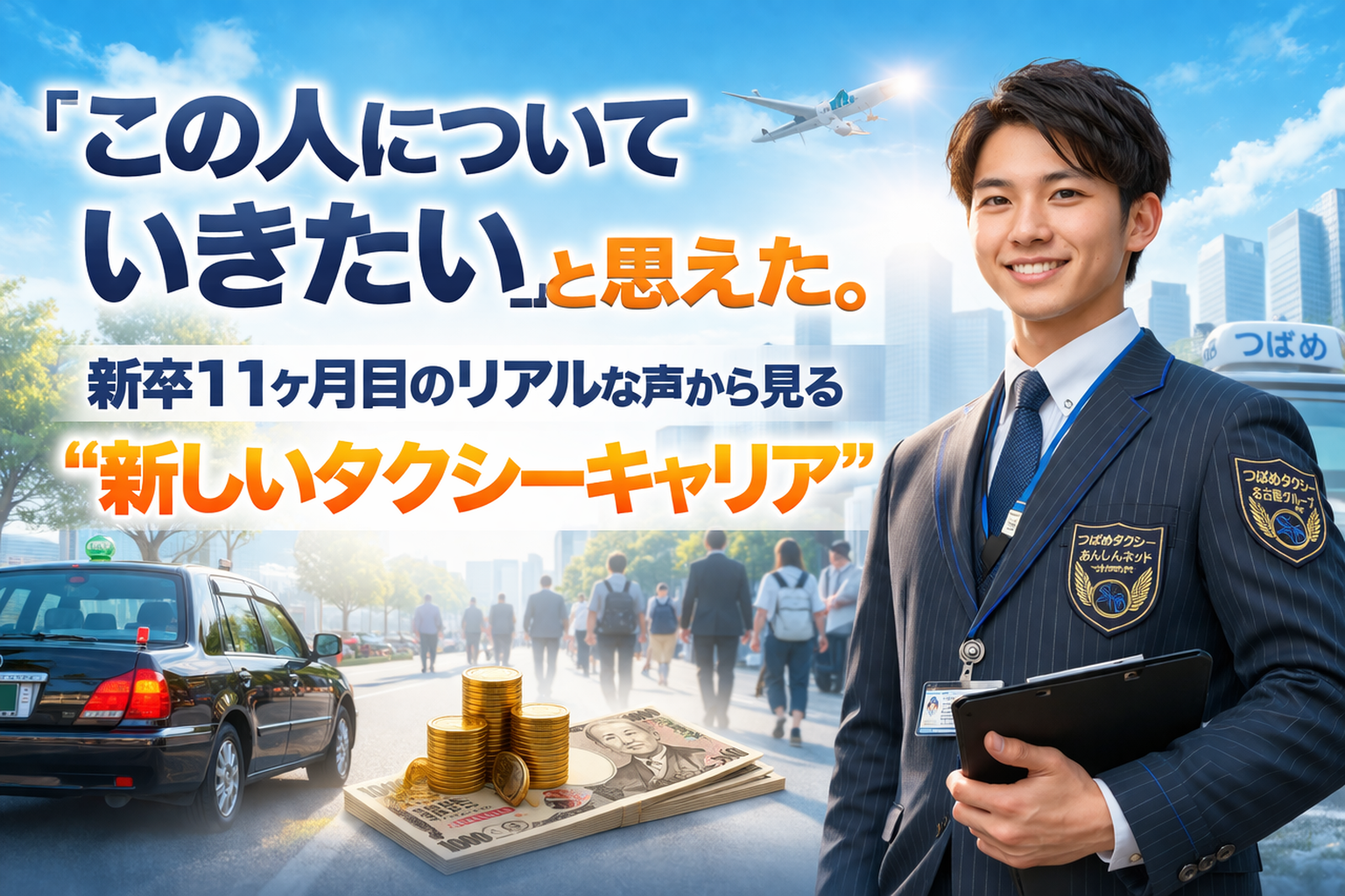 新卒11ヶ月目のタクシードライバーのリアルな声を紹介する採用アイキャッチ画像