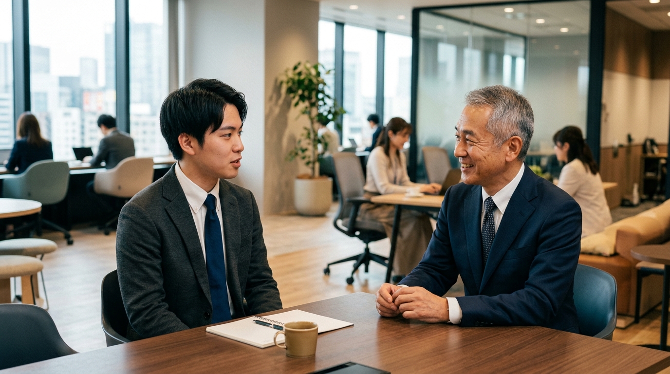 社長と社員が直接対話し信頼関係を築く様子