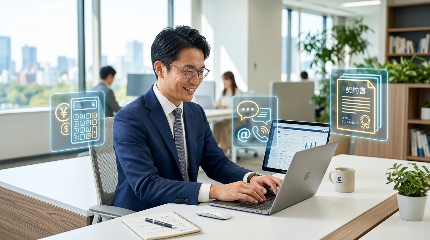 事務や管理のスキルを駆使してあんしんネットの運営を支える、帽子・手袋なしの女性社員