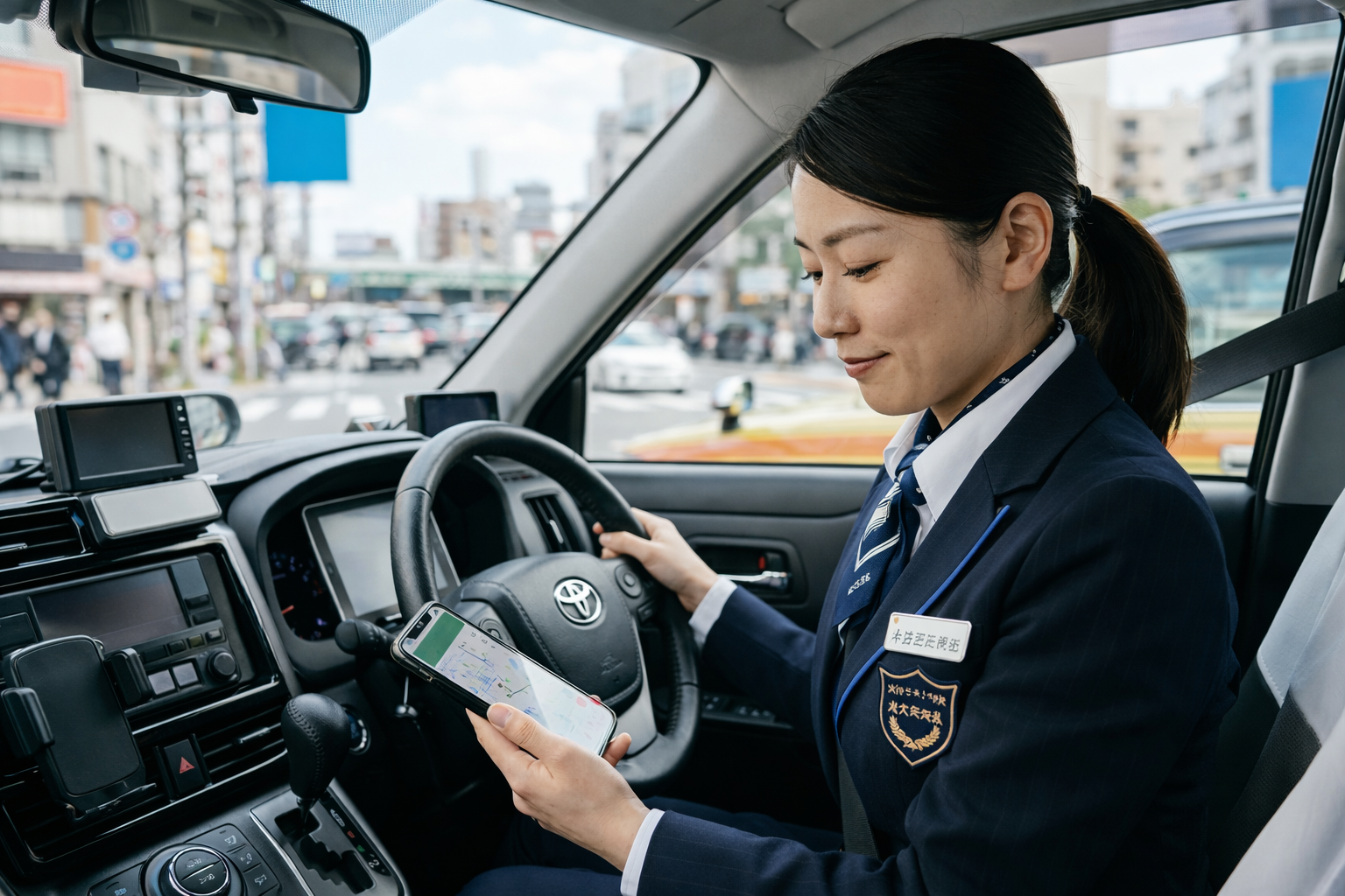 GO特約乗務員として働くタクシードライバーのイメージ