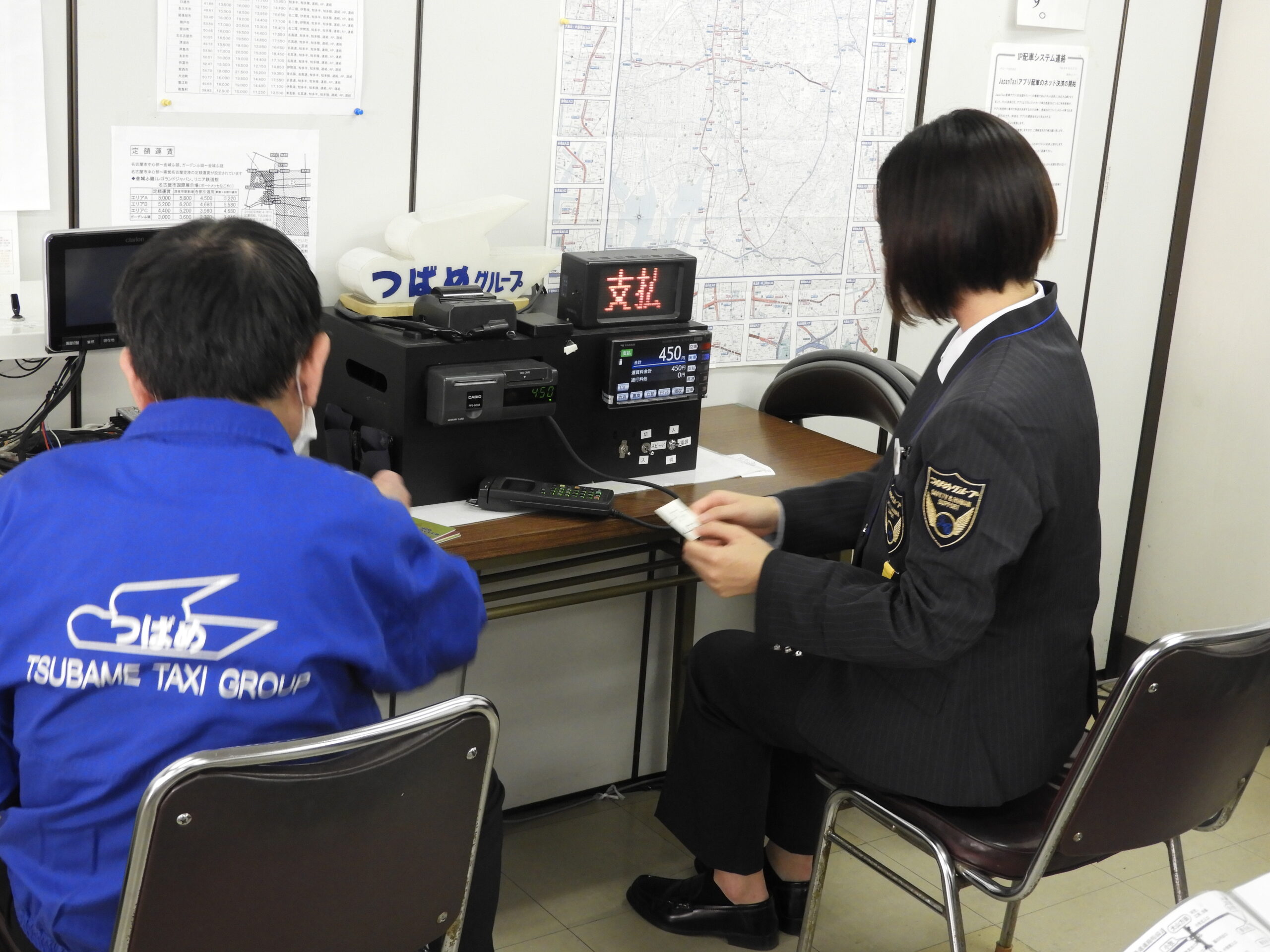 タクシードライバー研修の様子